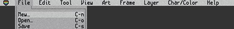 the Art Mode menu bar