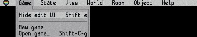 the Game Mode menu bar